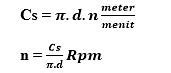 Rumus Kecepatan Putar Mesin Bubut Adalah ...Rpm